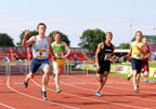Max Everest (Cambridge) wins the inter boys 100m hurdles